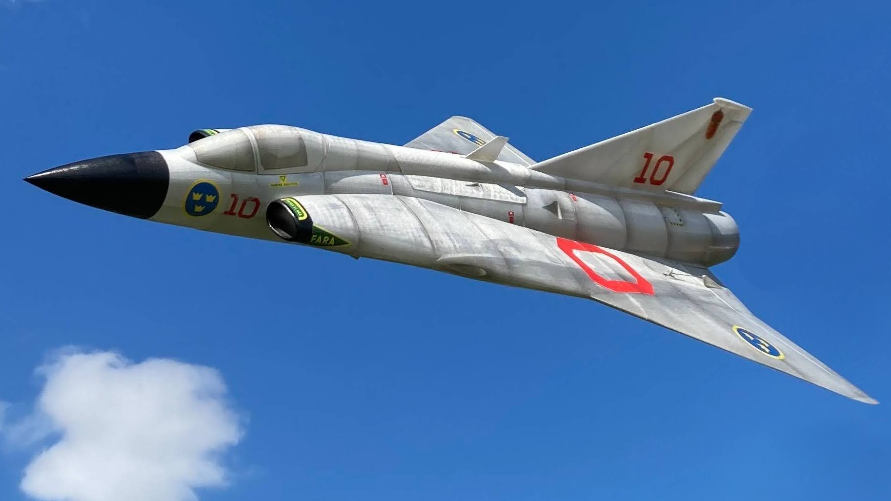 J35 Saab Draken 3D LabPrint