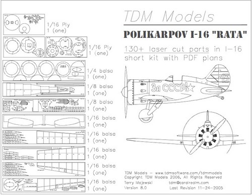 Polikarpov I-16 Type 24 TDM Models